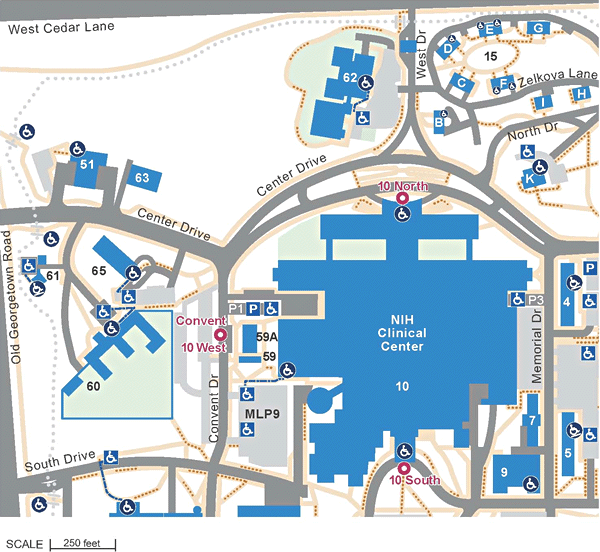 NW Section of Campus - Detailed Accessibility Access Map