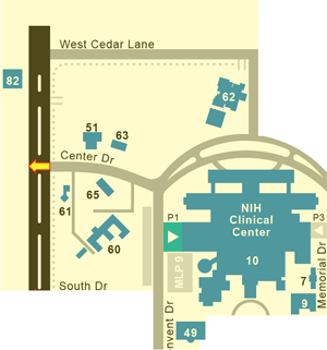 North West Yellow Zone main evacuation exit is Center Drive