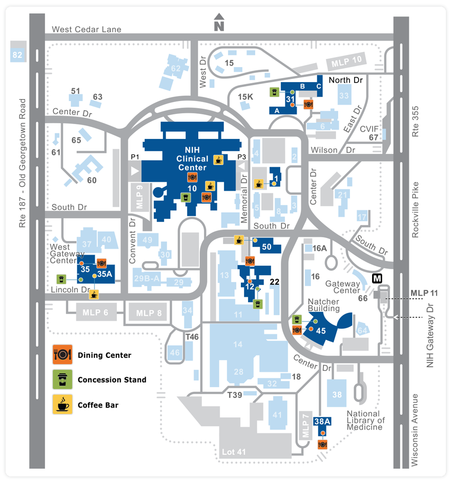 On Campus Food Location Map