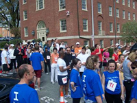 NIH Health Angels Halo Chase participants waiting at the starting line