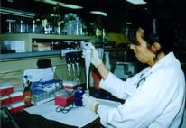 Person using pipette