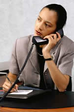 Image of woman on the phone