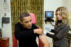 President Obama getting a Flu Vaccine, 2009