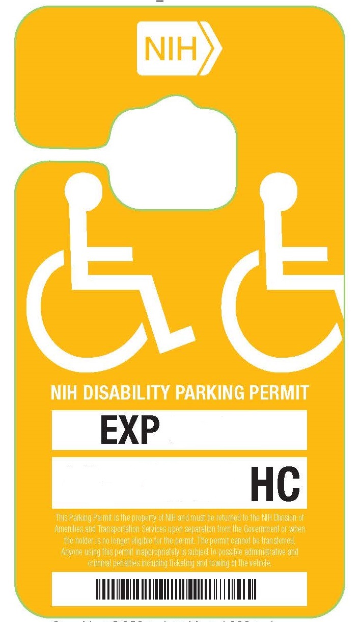 NIH Red Parking Permit