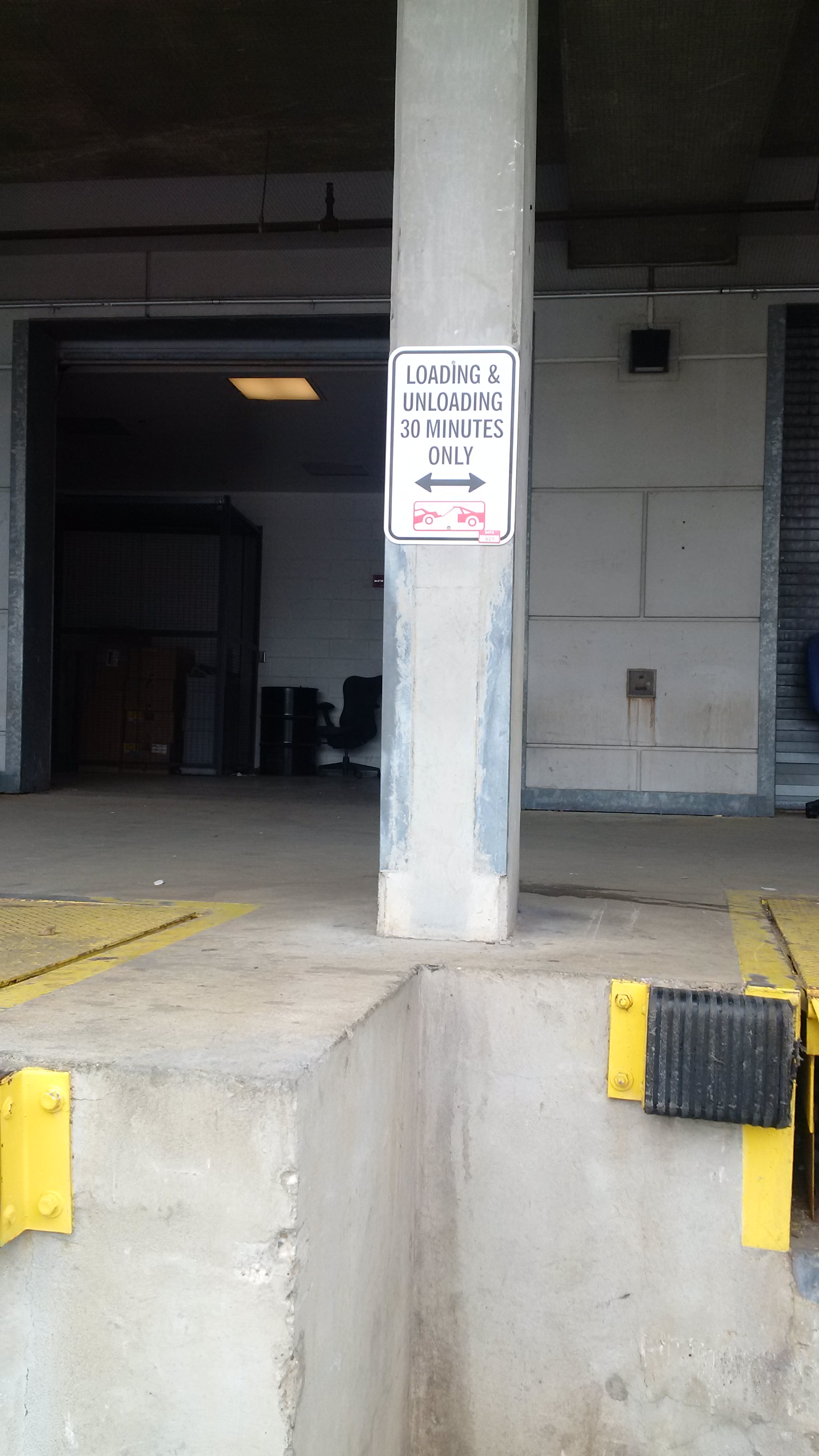 Image of Loading Dock Parking Sign