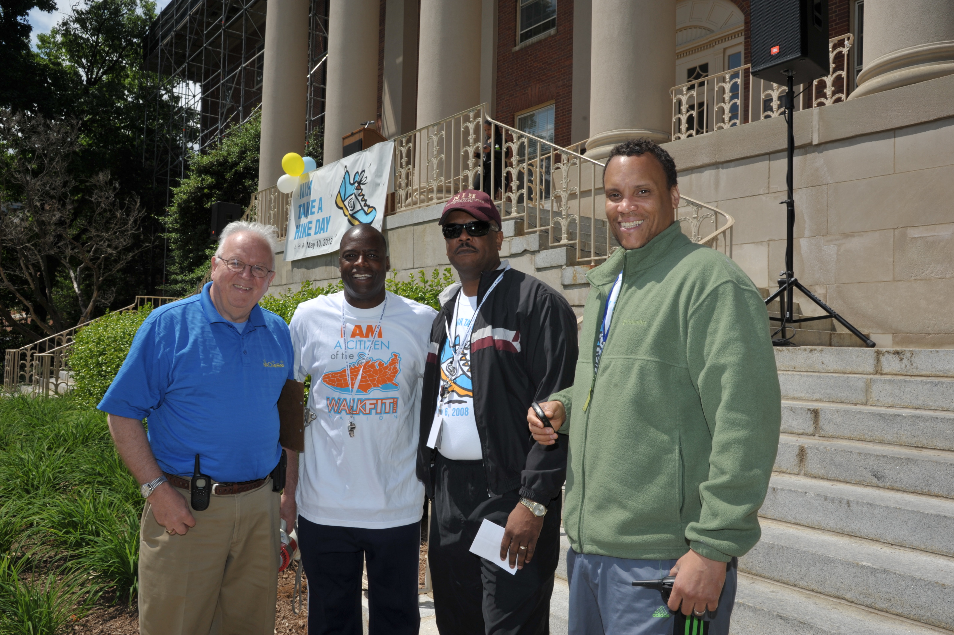 Group #1 Randy Shcools, CEO NIH R&W, Darrel Green, Dr. Alfred Johnson, Director, ORS, Chris Gaines, Wellness Program Manager, DATS