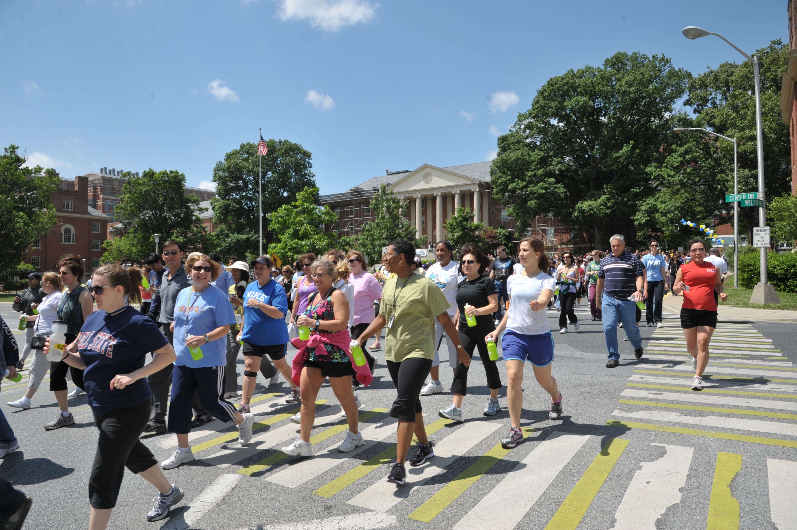 Walkers #1 Participants walking infront of Building 1