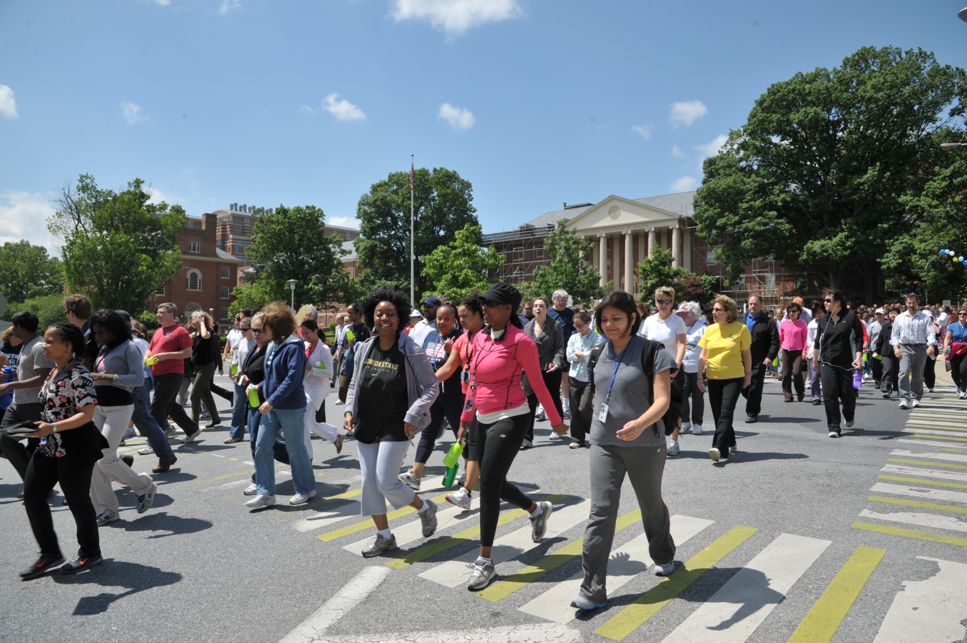 Walkers #2 Participants walking infront of Building 1