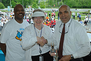 Accepting for Acting Director Dr. Alan Guttmacher is Ms. Janis Mullaney, Executive Officer