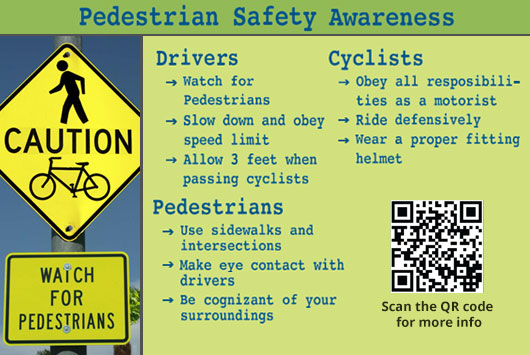 Banner Pedestrian Safety Awareness